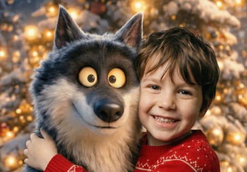 Vous pouvez vous prendre en photo avec le loup mal-aim&eacute; d'Intermarch&eacute; dans les Photomaton