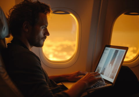 Wi-Fi en avion&nbsp;: s&eacute;curisez votre connexion d&egrave;s l'embarquement avec ProtonVPN et &eacute;conomisez jusqu'&agrave; -64&nbsp;%