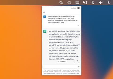 MacGPT&nbsp;: ajouter ChatGPT &agrave; la barre de menu de macOS
