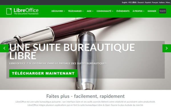 Téléchargement de LibreOffice