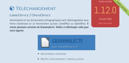 Téléchargement de Grammalecte