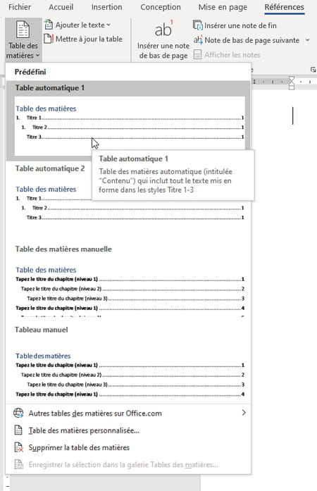 Sommaire Word Faire Une Table Des Matieres Automatique