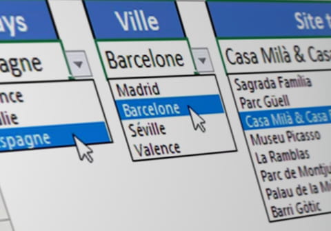 Cr&eacute;er des listes d&eacute;roulantes en cascade&nbsp;dans Excel