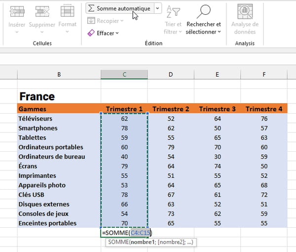 Somme Excel : toutes les solutions pour faire des additions