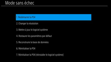 Mode Sans Echec de la PS4