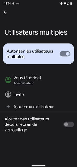 Android 14: Comment activer la fonction d'utilisateurs multiples sur votre  smartphone et/ou tablette