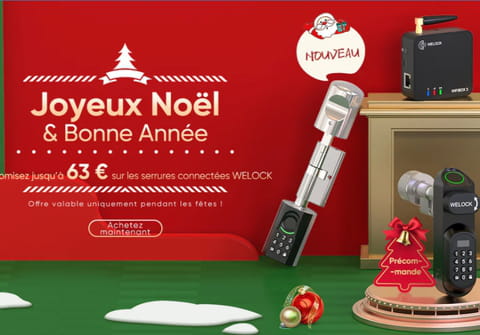 WELOCK brade ses serrures connect&eacute;es&nbsp;: jusqu'&agrave; 63&nbsp;&euro; de r&eacute;duction pour No&euml;l