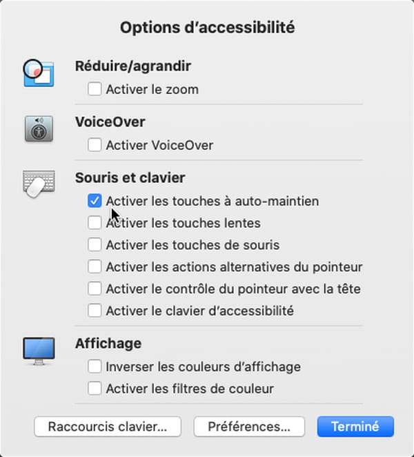 Les touches de fonction du clavier