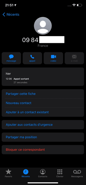 application de blocage d'appels iPhone