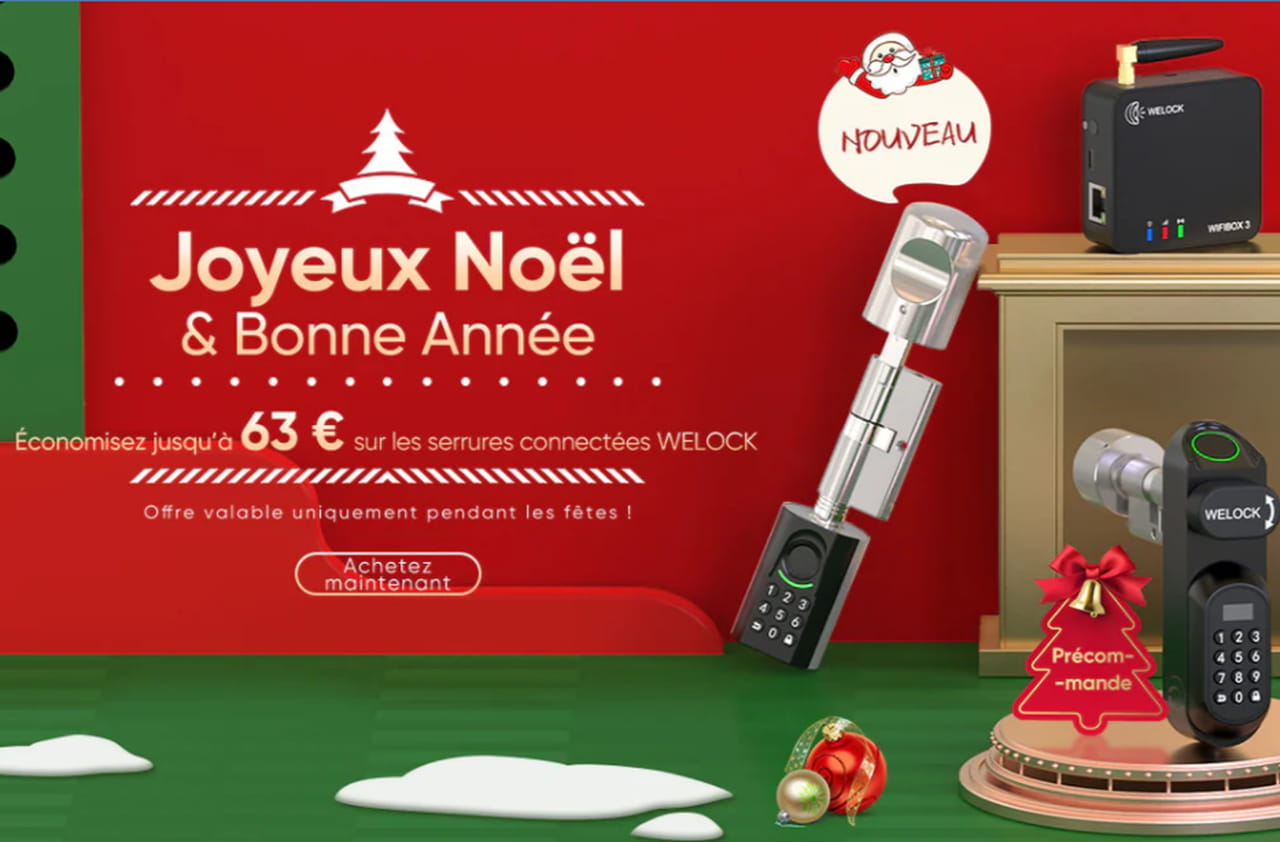 WELOCK brade ses serrures connectées : jusqu'à 63 ¬ de réduction pour Noël