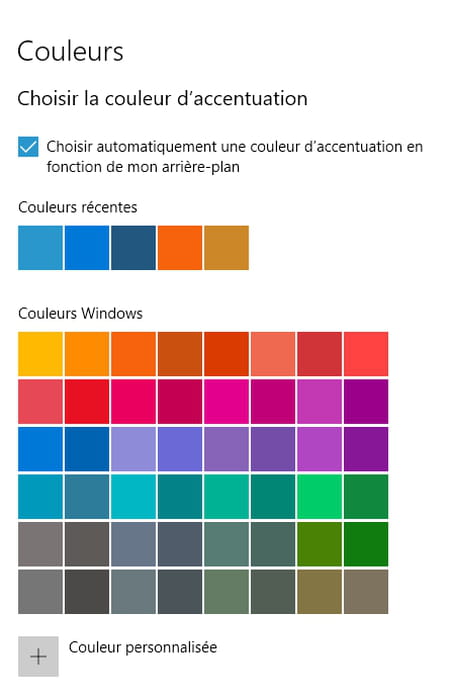 Changer la couleur de la barre des tâches de Windows