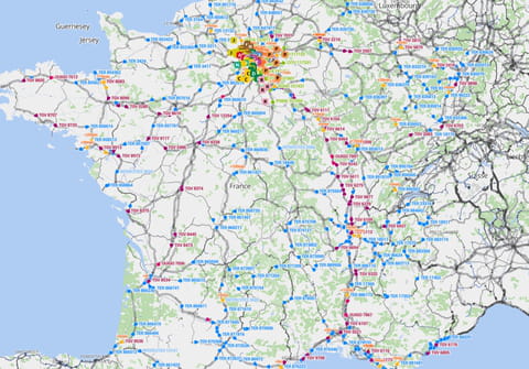 Mieux que la SNCF&nbsp;: cette carte en ligne permet de suivre tous les trains de France en temps r&eacute;el