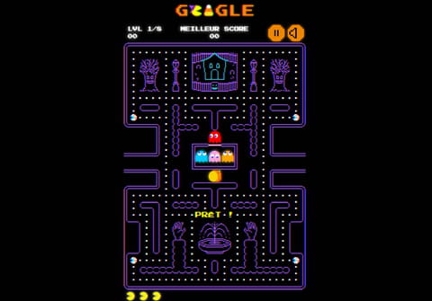 Google ressuscite Pac-Man dans un Doodle sp&eacute;cial Halloween