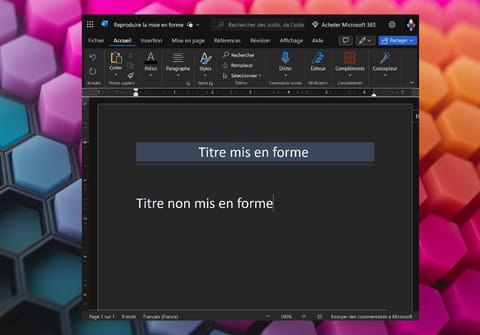 Copier la mise en forme dans Word, Excel et PowerPoint