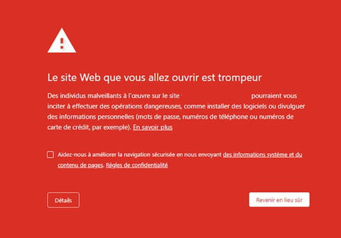 Site Web bloqu&eacute; par Chrome&nbsp;: comment y acc&eacute;der