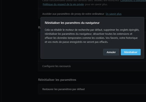 Retrouver les r&eacute;glages d'origine d'un navigateur Web