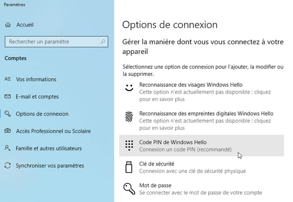  comment créer une clé d'accès pour se connecter sans saisir de mot  de passe ?